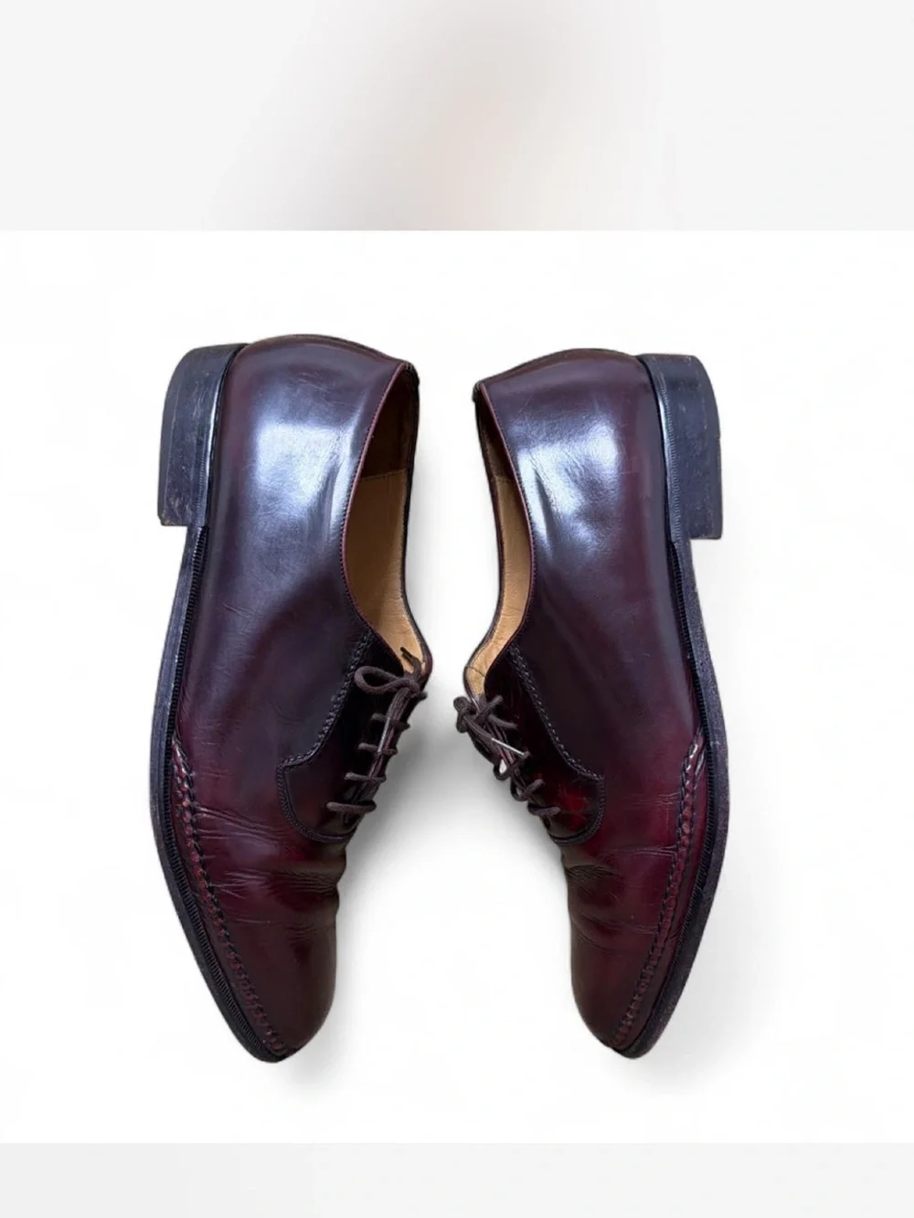 Bally Men’s Burgundy Leather Carmen Dress Shoes Sz 12 D Made in Italy